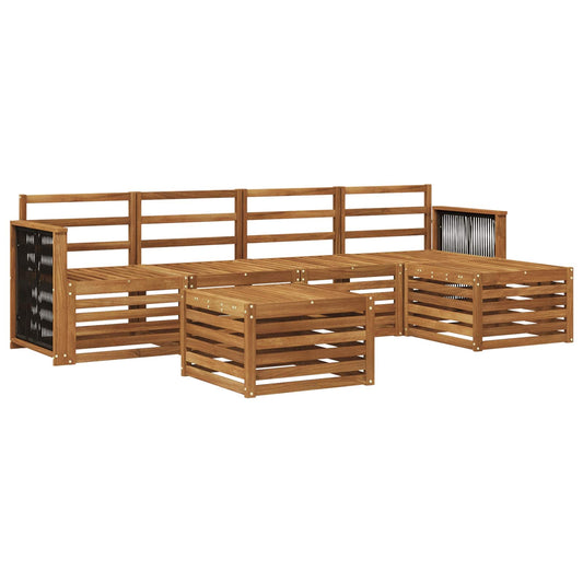 vidaXL Outdoor Sofa Set 6 pcs Natural