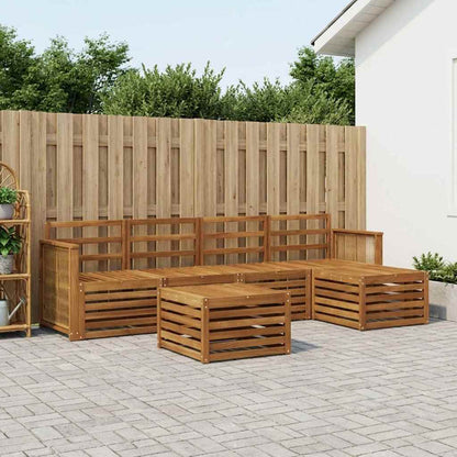 vidaXL Outdoor Sofa Set 6 pcs Natural