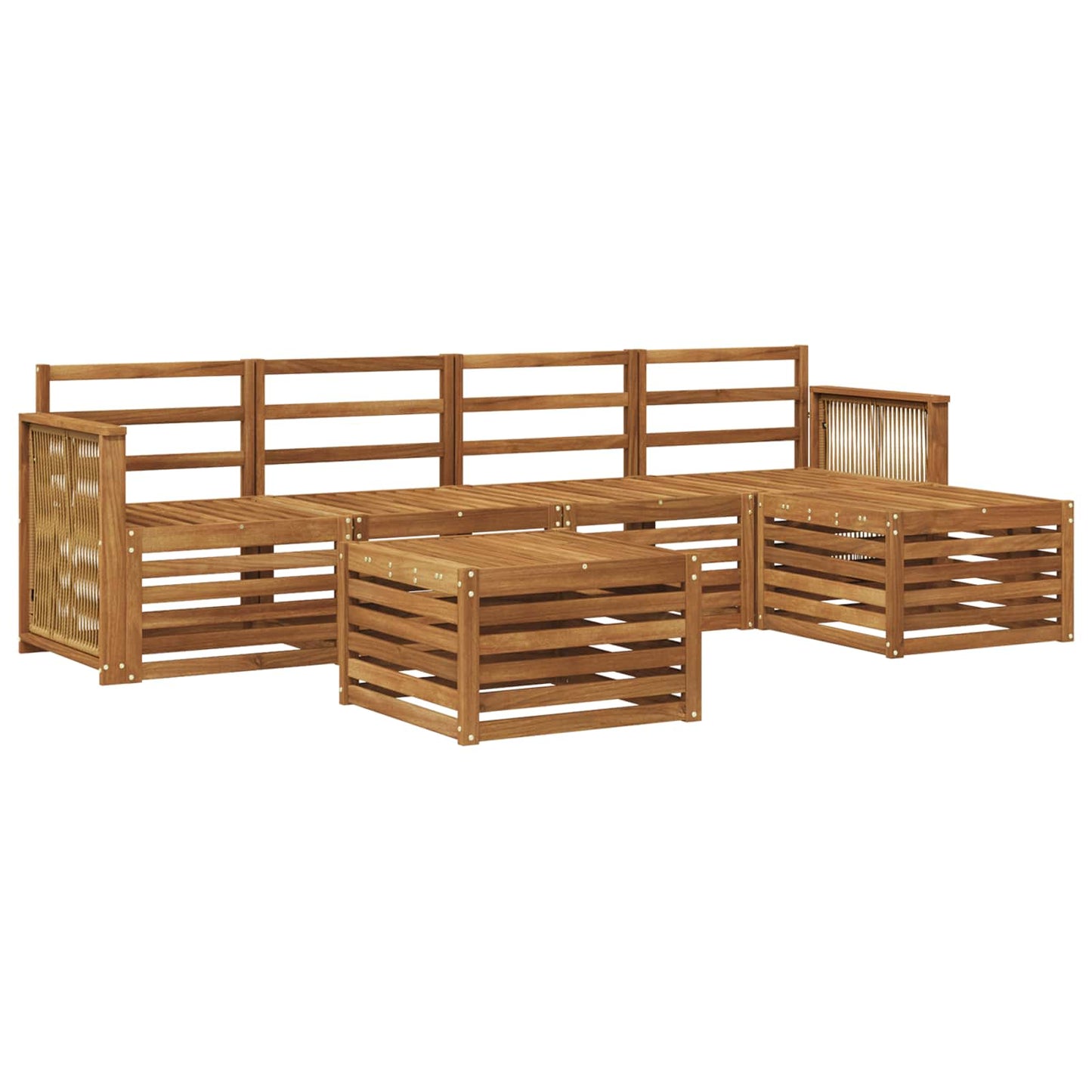 vidaXL Outdoor Sofa Set 6 pcs Natural