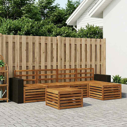 vidaXL Outdoor Sofa Set 6 pcs Natural
