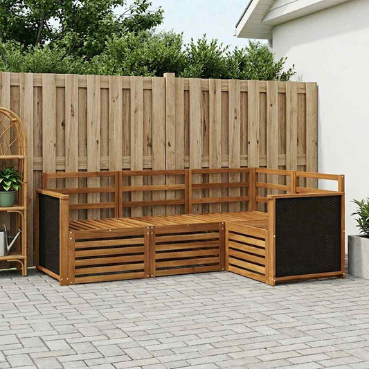 vidaXL Outdoor Sofa Set 4 pcs Polyester