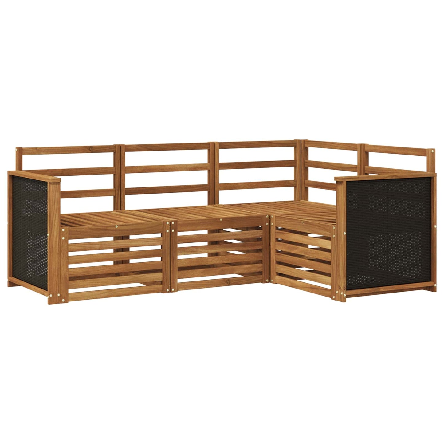 vidaXL Sofa Sets 4 pcs Solid Acacia Wood