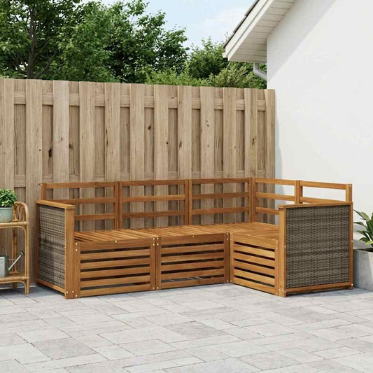 vidaXL Outdoor Sofa Set 4 pcs Polyester