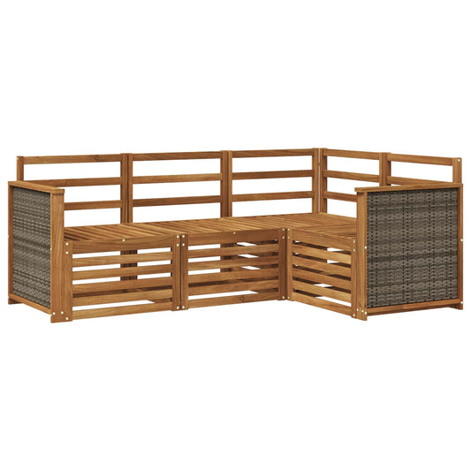 vidaXL Outdoor Sofa Set 4 pcs Polyester