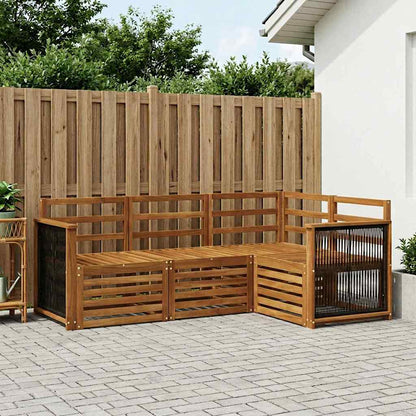vidaXL Sofa Sets 4 pcs Solid Acacia Wood
