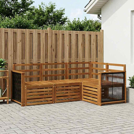 vidaXL Outdoor Sofa Set 4 pcs Polyester