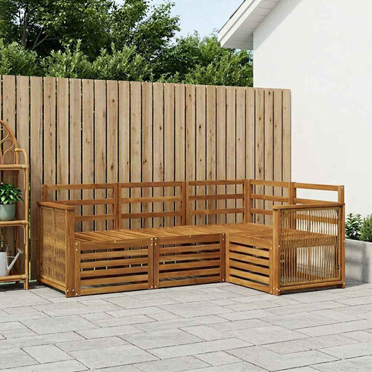 vidaXL Outdoor Sofa Set 4 pcs Polyester
