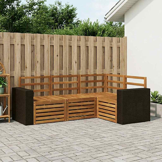 vidaXL Outdoor Sofa Set 4 pcs Polyester
