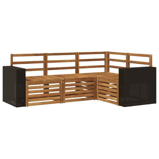 vidaXL Outdoor Sofa Set 4 pcs Polyester
