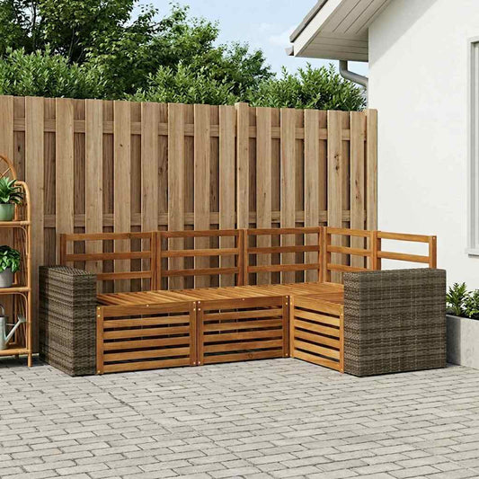 vidaXL Outdoor Sofa Set 4 pcs Polyester