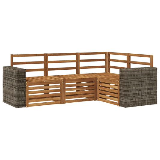 vidaXL Outdoor Sofa Set 4 pcs Polyester