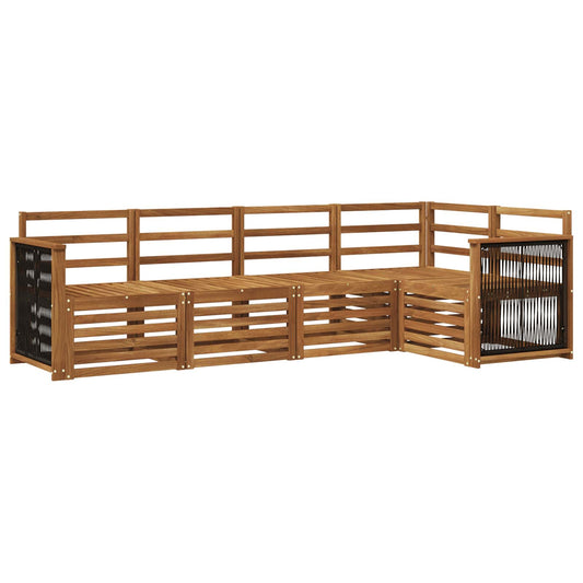 vidaXL Outdoor Sofa Set 4 pcs Natural Solid Acacia Wood