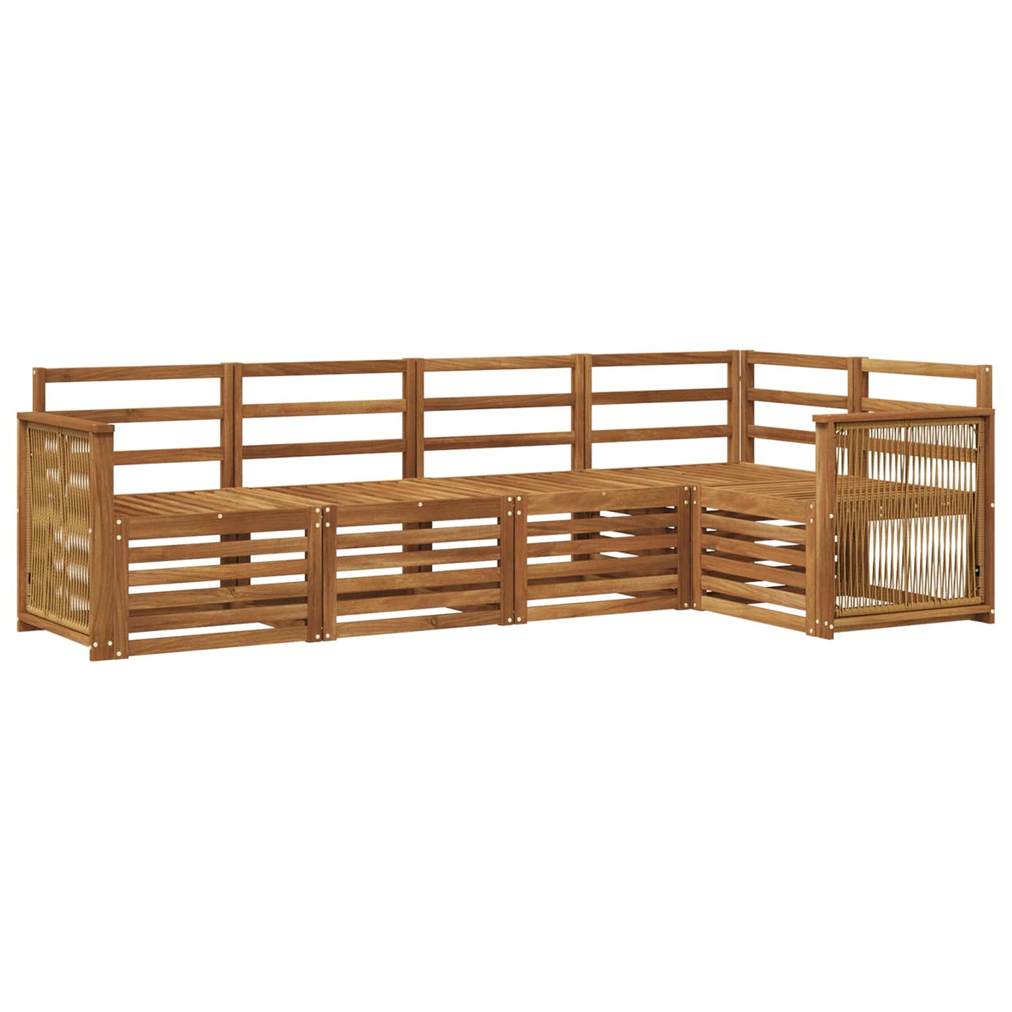 vidaXL Outdoor Sofa Set 4 pcs Natural Solid Acacia Wood