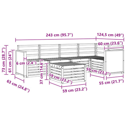 vidaXL Outdoor Sofa Set 5 pcs Natural Solid Acacia Wood