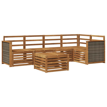 vidaXL Outdoor Sofa Set 5 pcs Natural Solid Acacia Wood