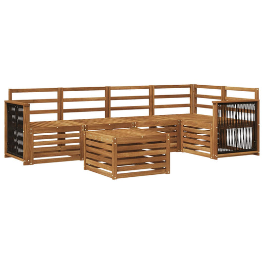 vidaXL Outdoor Sofa Set 5 pcs Natural Solid Acacia Wood