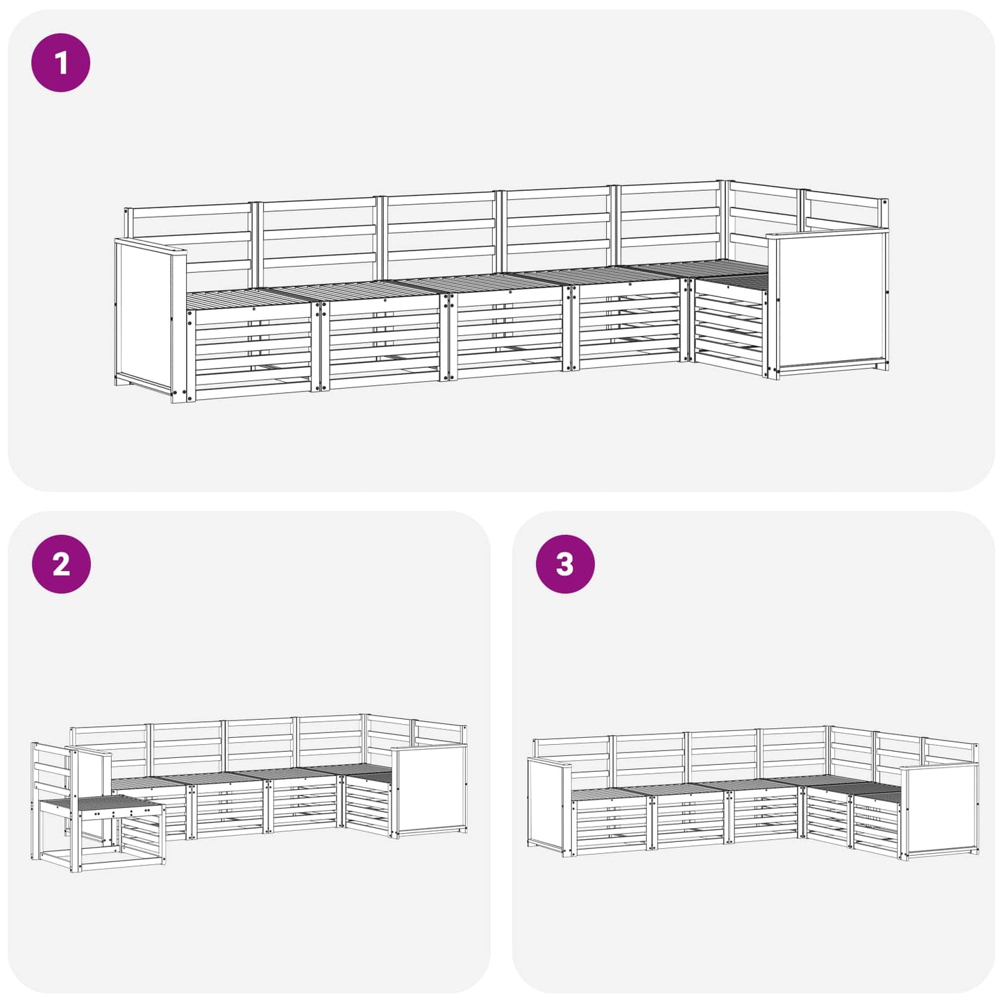 vidaXL Outdoor Sofa Set 5 pcs Natural Solid Acacia Wood