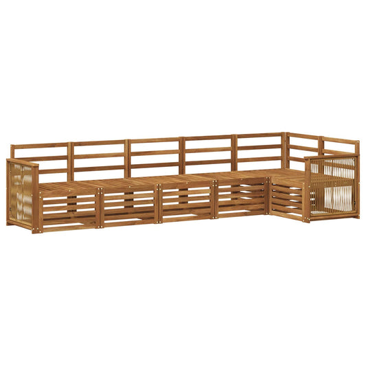 vidaXL Outdoor Sofa Set 5 pcs Natural Solid Acacia Wood