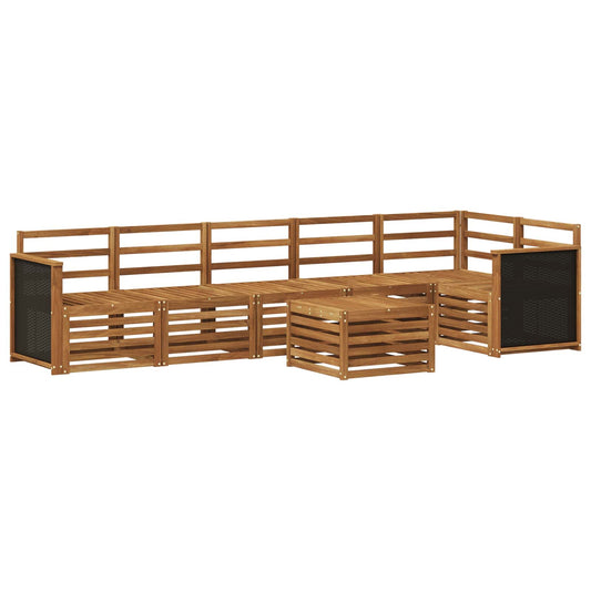 vidaXL Outdoor Sofa Set 6 pcs Natural Solid Acacia Wood
