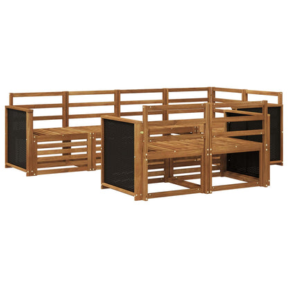 vidaXL Outdoor Sofa Set 6 pcs Natural Solid Acacia Wood