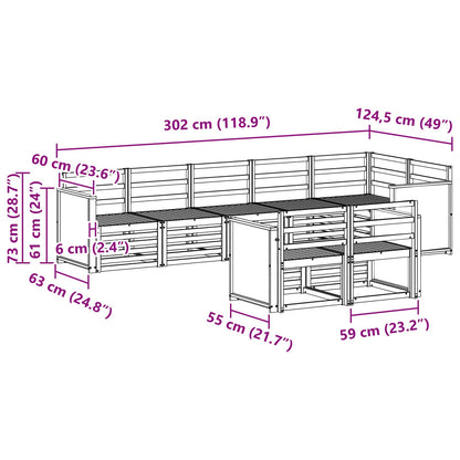 vidaXL Outdoor Sofa Set 7 pcs