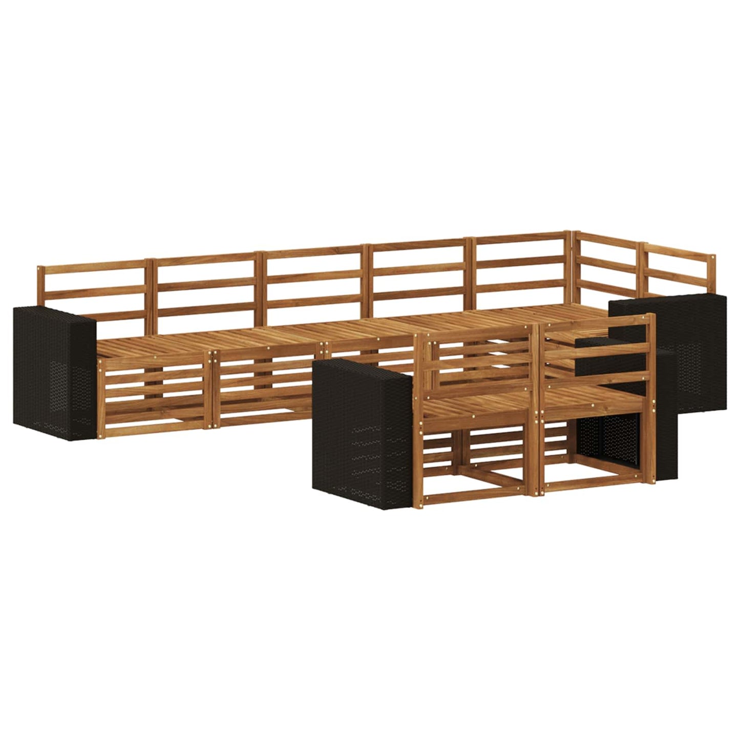 vidaXL Outdoor Sofa Set 8 pcs Polyester