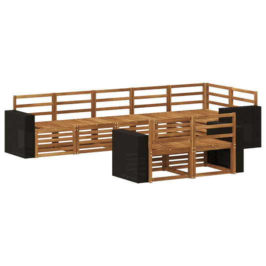 vidaXL Outdoor Sofa Set 8 pcs Polyester