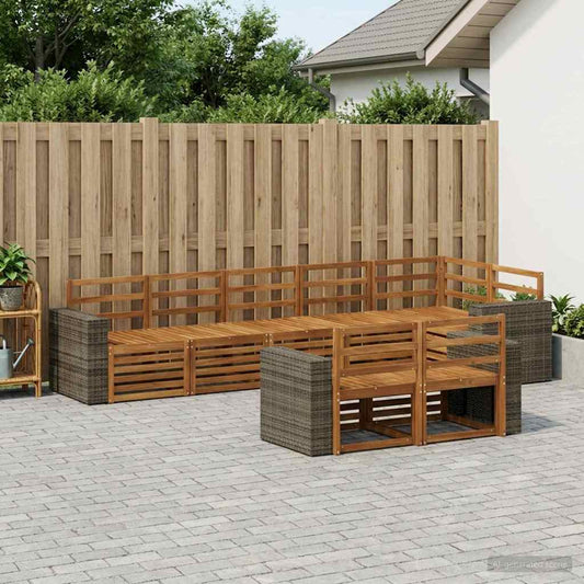 vidaXL Outdoor Sofa Set 8 pcs Polyester