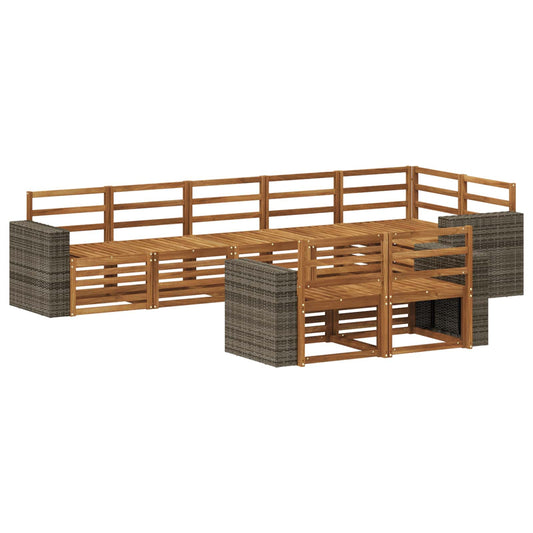 vidaXL Outdoor Sofa Set 8 pcs Polyester