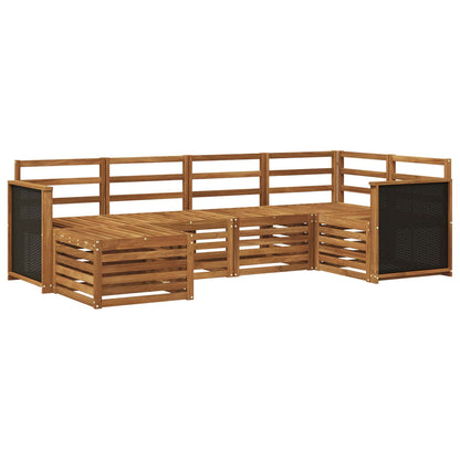 vidaXL Outdoor Sofa Set 5 pcs Natural Solid Acacia Wood