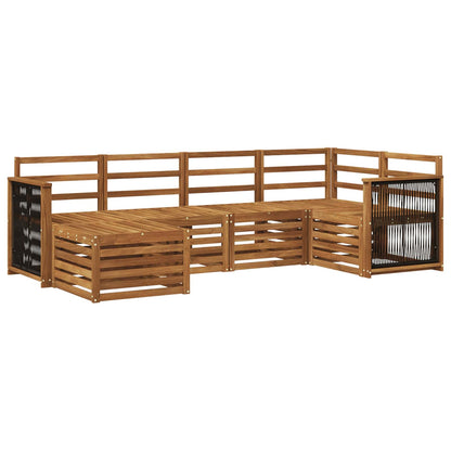 vidaXL Outdoor Sofa Set 5 pcs Natural Solid Acacia Wood