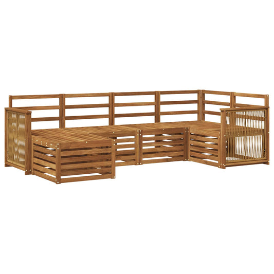 vidaXL Outdoor Sofa Set 5 pcs Natural Solid Acacia Wood