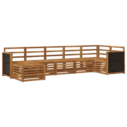 vidaXL Outdoor Sofa Set 6 pcs Natural Solid Acacia Wood