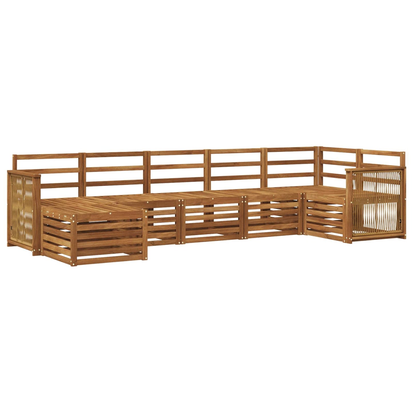 vidaXL Outdoor Sofa Set 6 pcs Natural Solid Acacia Wood