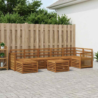 vidaXL Outdoor Sofa Set 7 pcs Natural Solid Acacia Wood