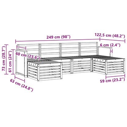 vidaXL Outdoor Sofa Set 5 pcs