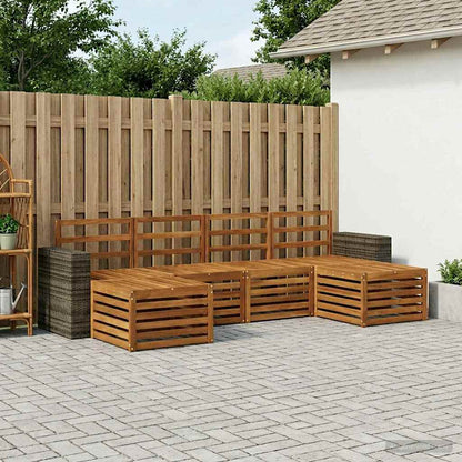 vidaXL Sofa Sets 6 pcs Natural Solid Acacia Wood