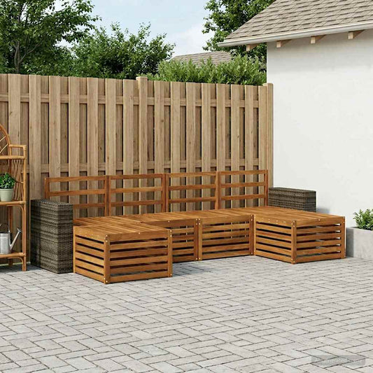 vidaXL Outdoor Sofa Set 6 pcs Natural