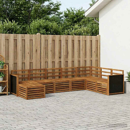vidaXL Outdoor Sofa Set 6 pcs Natural Solid Acacia Wood