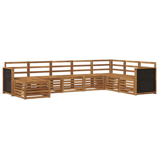 vidaXL Outdoor Sofa Set 6 pcs Natural Solid Acacia Wood