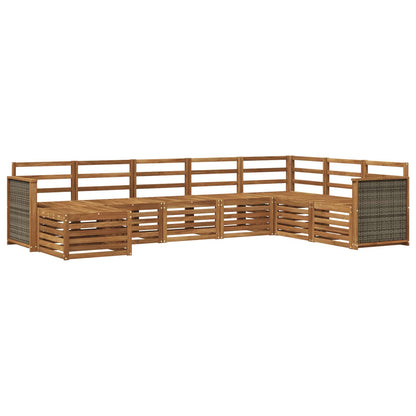 vidaXL Outdoor Sofa Set 6 pcs Natural Solid Acacia Wood