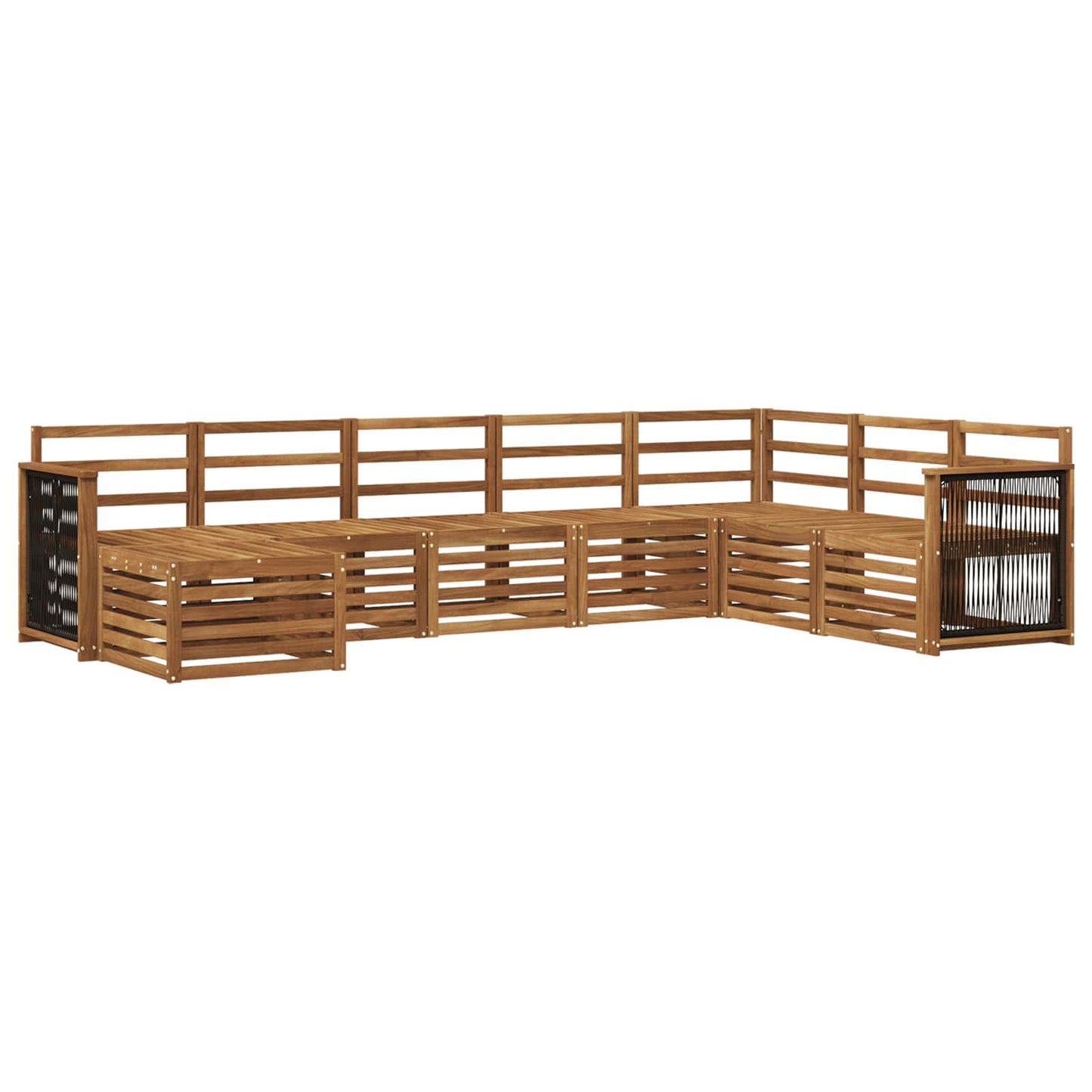 vidaXL Outdoor Sofa Set 6 pcs Natural Solid Acacia Wood