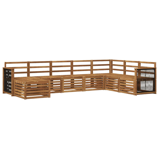 vidaXL Outdoor Sofa Set 6 pcs Natural Solid Acacia Wood