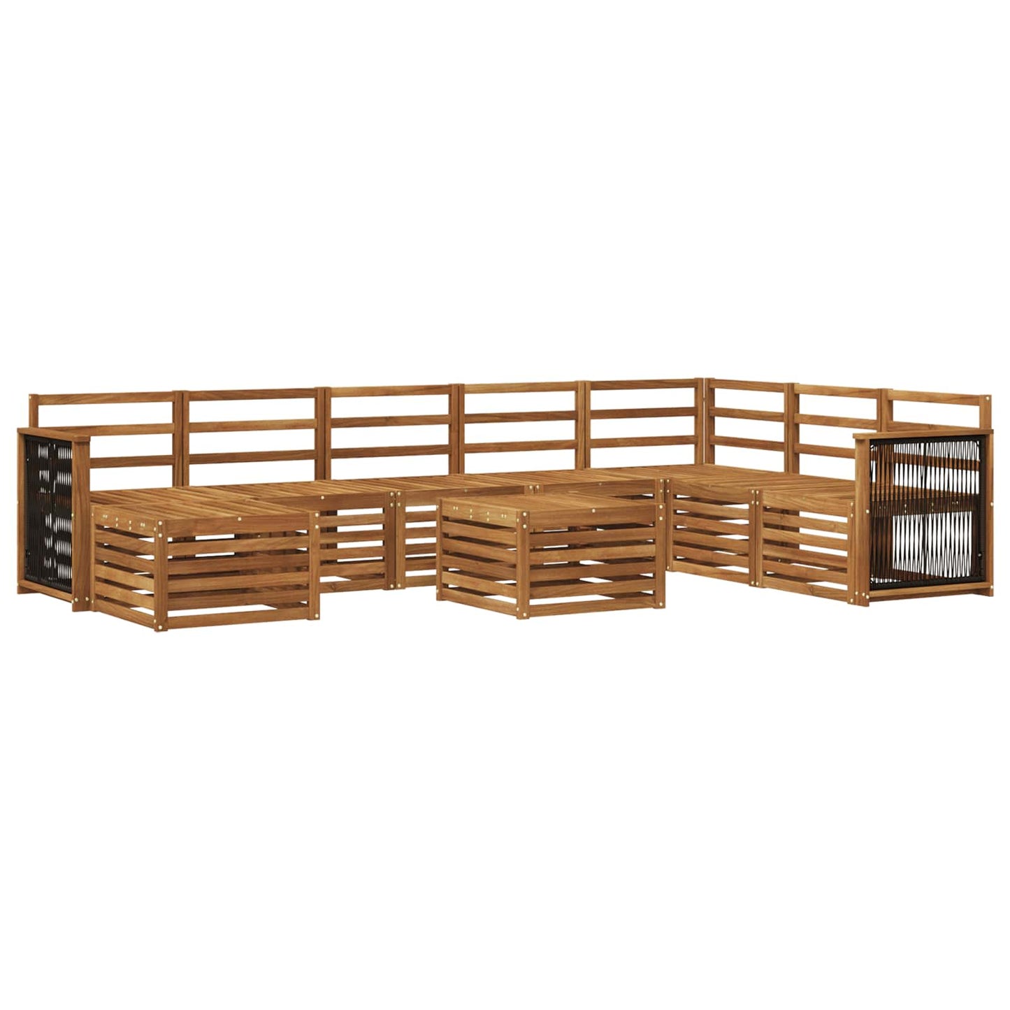 vidaXL Outdoor Sofa Set 7 pcs Natural Solid Acacia Wood