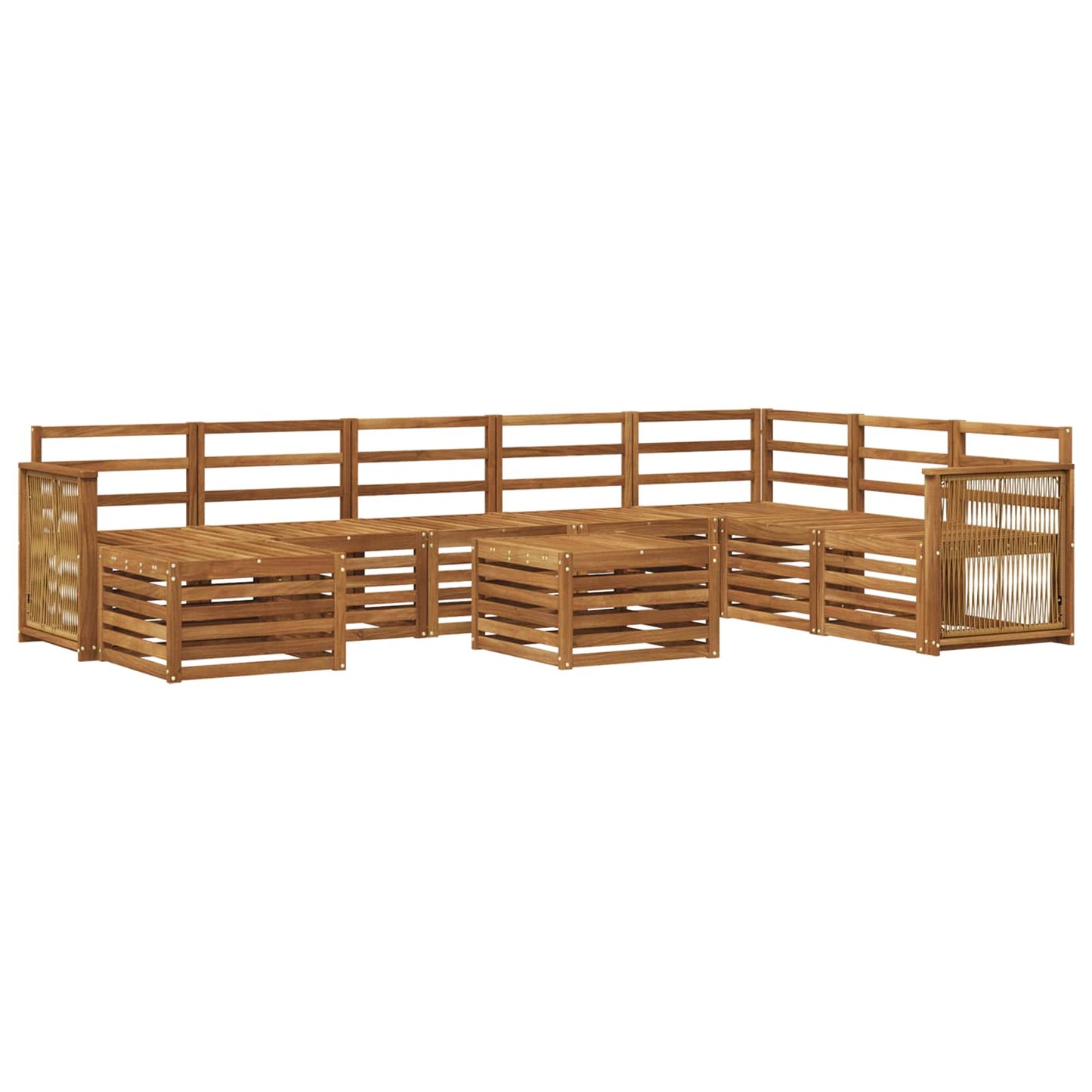 vidaXL Outdoor Sofa Set 7 pcs Natural Solid Acacia Wood