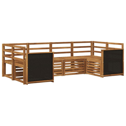 vidaXL Outdoor Sofa Set 5 pcs Natural Solid Acacia Wood
