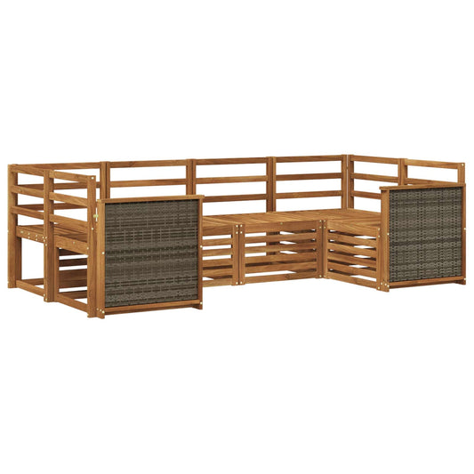 vidaXL Outdoor Sofa Set 5 pcs Natural Solid Acacia Wood