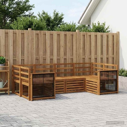 vidaXL Outdoor Sofa Set 5 pcs Natural Solid Acacia Wood