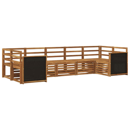 vidaXL Outdoor Sofa Set 6 pcs Natural Solid Acacia Wood