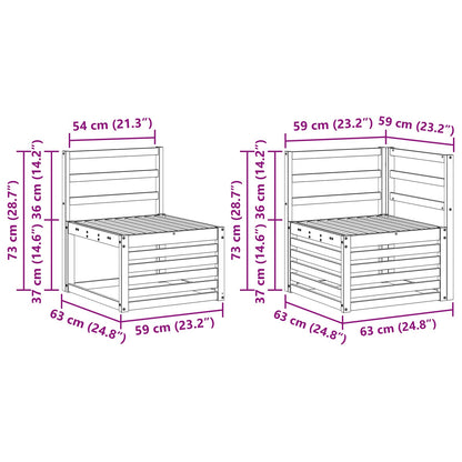 vidaXL Outdoor Sofa Set 6 pcs Natural Solid Acacia Wood